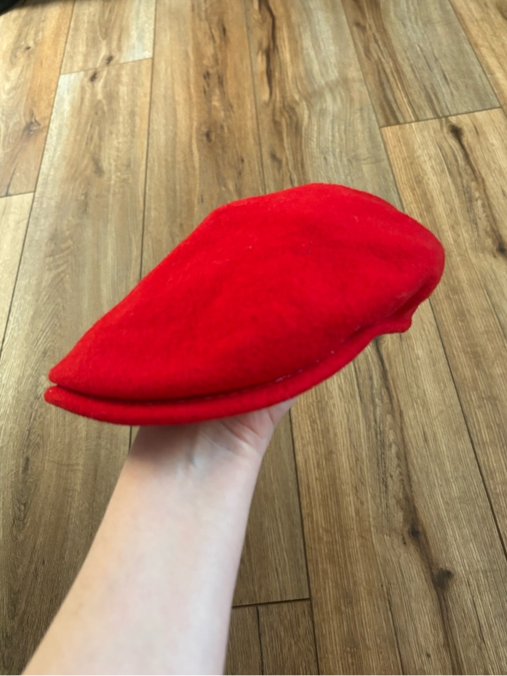 Kangol Red Wool Hat Newsboy Cap